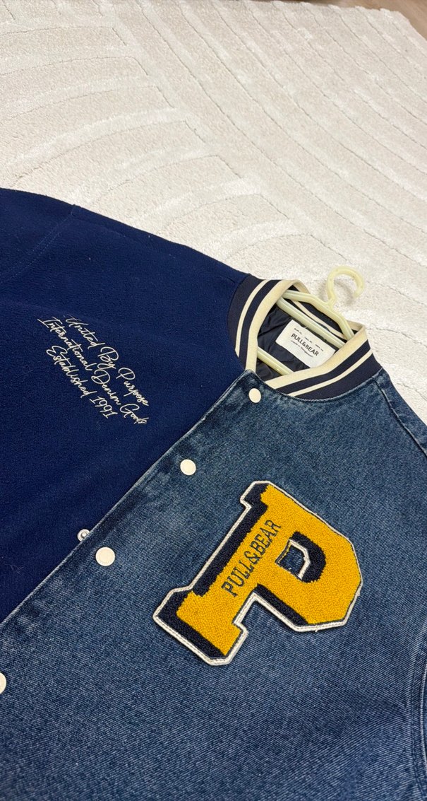 Erkek  Mavi Denim Street Wear Ceket - Görsel 3