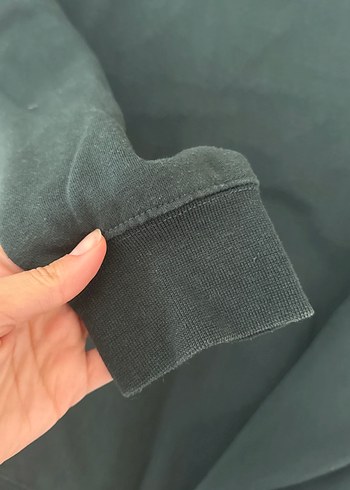 tek beden Beden Yeşil Erkek Sweatshirt, Bisiklet Yaka, Uzun Kollu