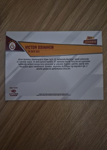  Victor Osimhen Anı Kartı - İlk Derbi Golü