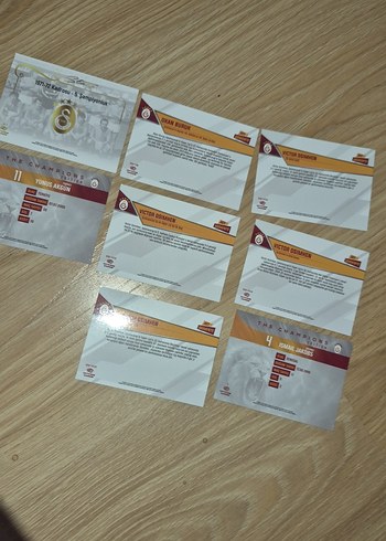  Galatasaray Futbol Kartları Seti