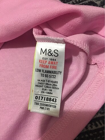 7 Yaş Beden M&S gecelik