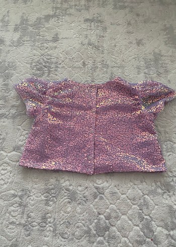 Mor Parlak Kısa Kollu Kız Elbisesi - Görsel 2