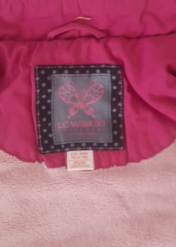 Düğmeli Kapüşonlu Pembe Kız Mont - Görsel 6