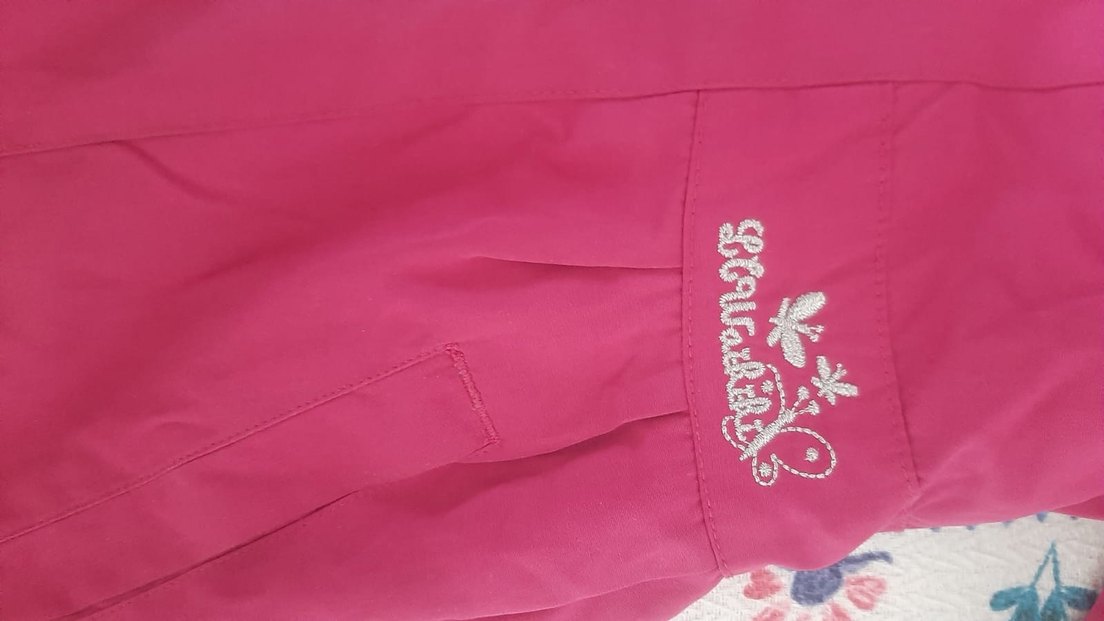 Düğmeli Kapüşonlu Pembe Kız Mont - Görsel 4