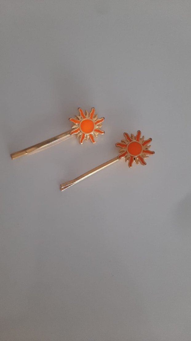 Hello Kitty Beyaz Fiyonklu Çocuk Toka ve güneşli toka - Görsel 2