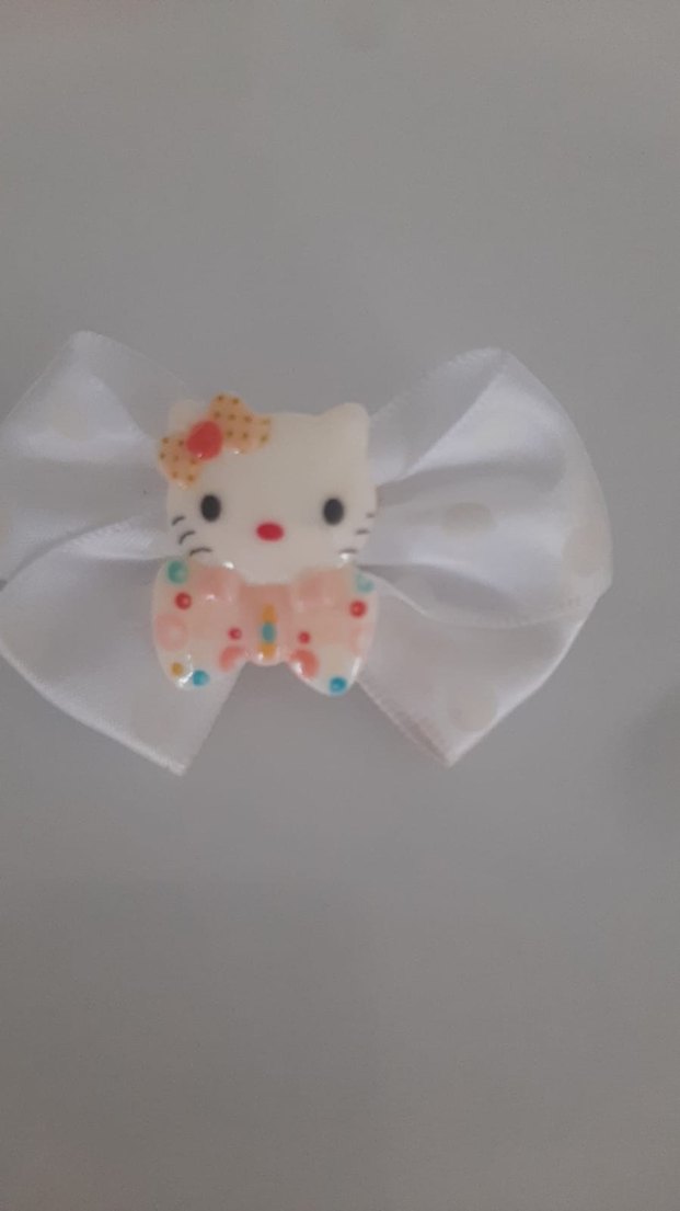 Hello Kitty Beyaz Fiyonklu Çocuk Toka ve güneşli toka - Görsel 3
