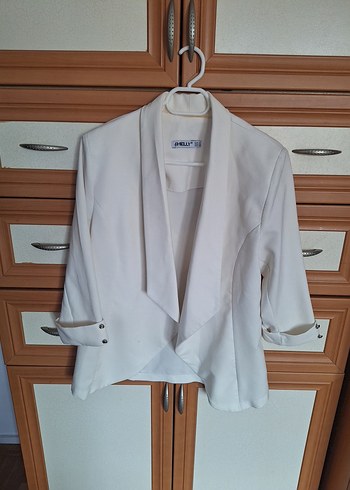 Kadın Beyaz Blazer Ceket - Görsel 3