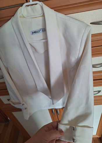 Kadın Beyaz Blazer Ceket - Görsel 5