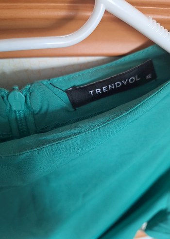 Yeşil Kemerli Kısa Kollu Midi Elbise - Görsel 7