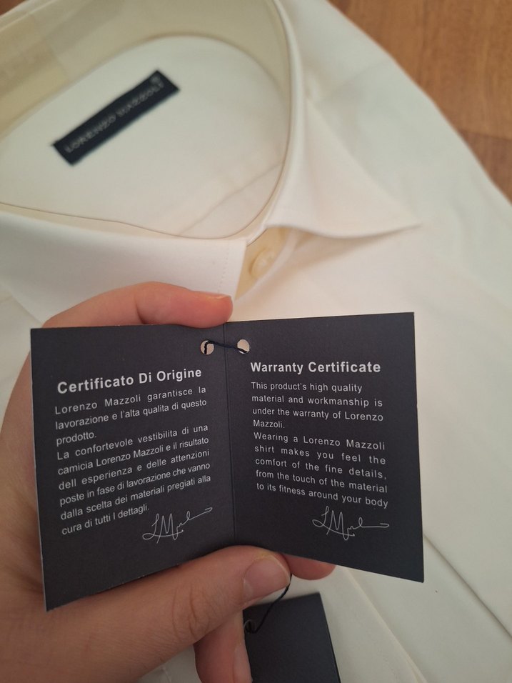 Klasik Krem Rengi Erkek Uzun Kollu Gömlek - Görsel 2