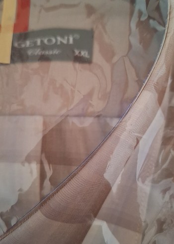 Bej Desenli Uzun Kollu Erkek Gömlek - Görsel 2