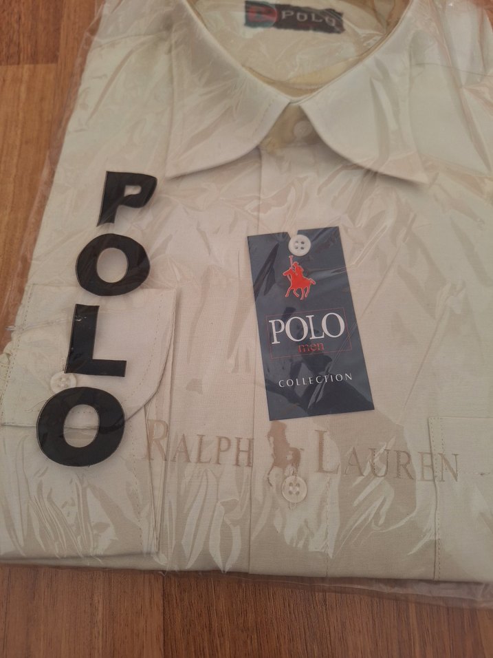 Bej Polo Erkek Uzun Kollu Gömlek - Görsel 3