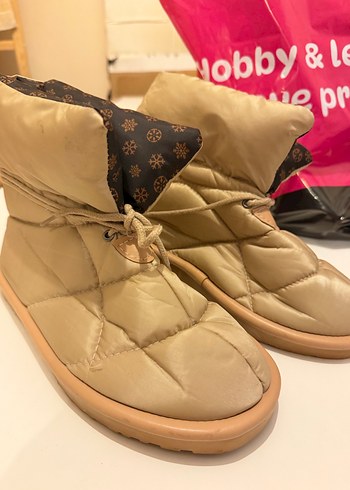 Kahverengi Kadın Dolgu Topuklu Botlar - Görsel 2