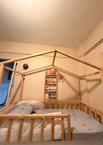 Ahşap Çocuk Yatak Evi Çerçevesi - Görsel 2