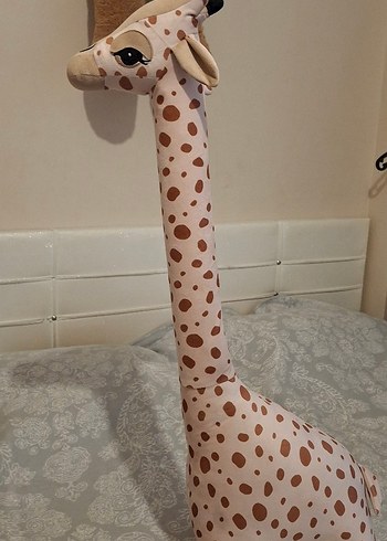 Uzun Boyunlu Bej Peluş Zürafa Oyuncak