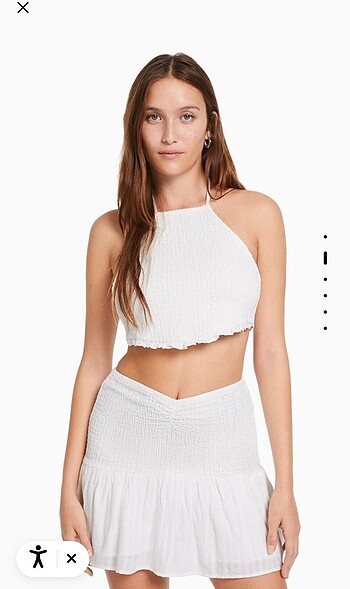Bershka Beyaz etek