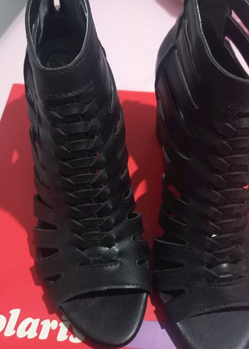 Siyah Platform Topuklu Kadın Ayakkabı - Görsel 3