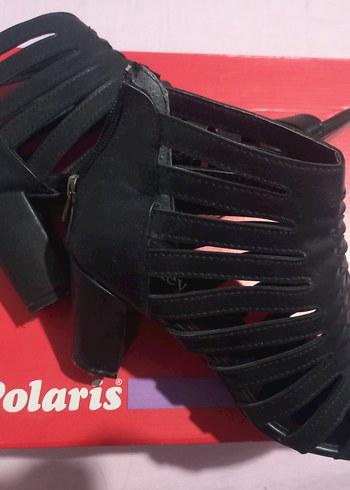 Siyah Platform Topuklu Kadın Ayakkabı - Görsel 4