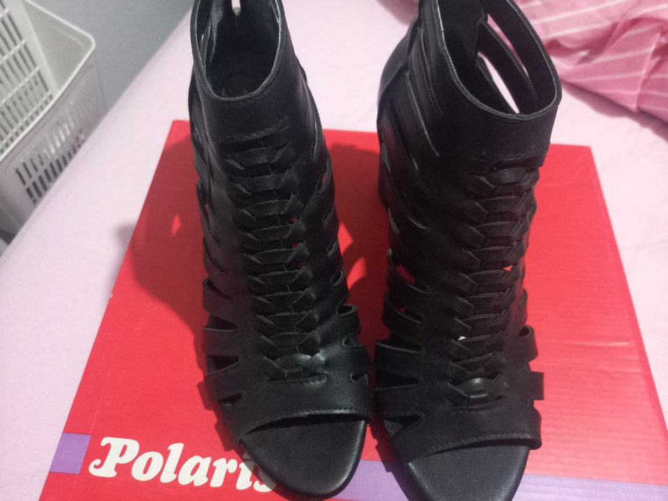 Siyah Platform Topuklu Kadın Ayakkabı - Görsel 3