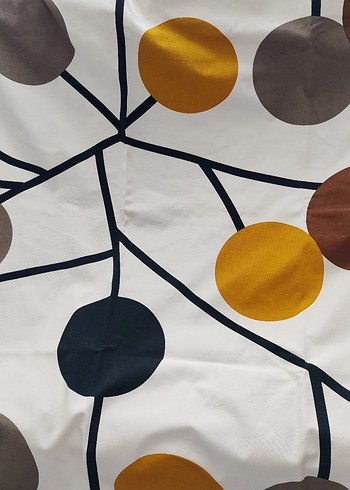 İkea Sarı Siyah Ağaç 2 kanat perde - Görsel 3