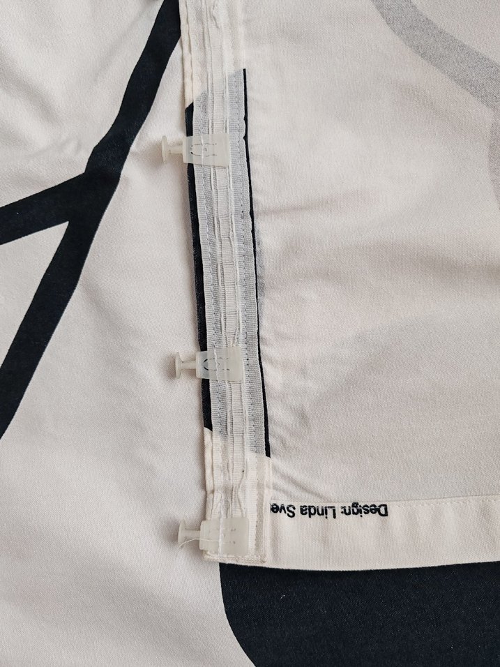 İkea Sarı Siyah Ağaç 2 kanat perde - Görsel 4