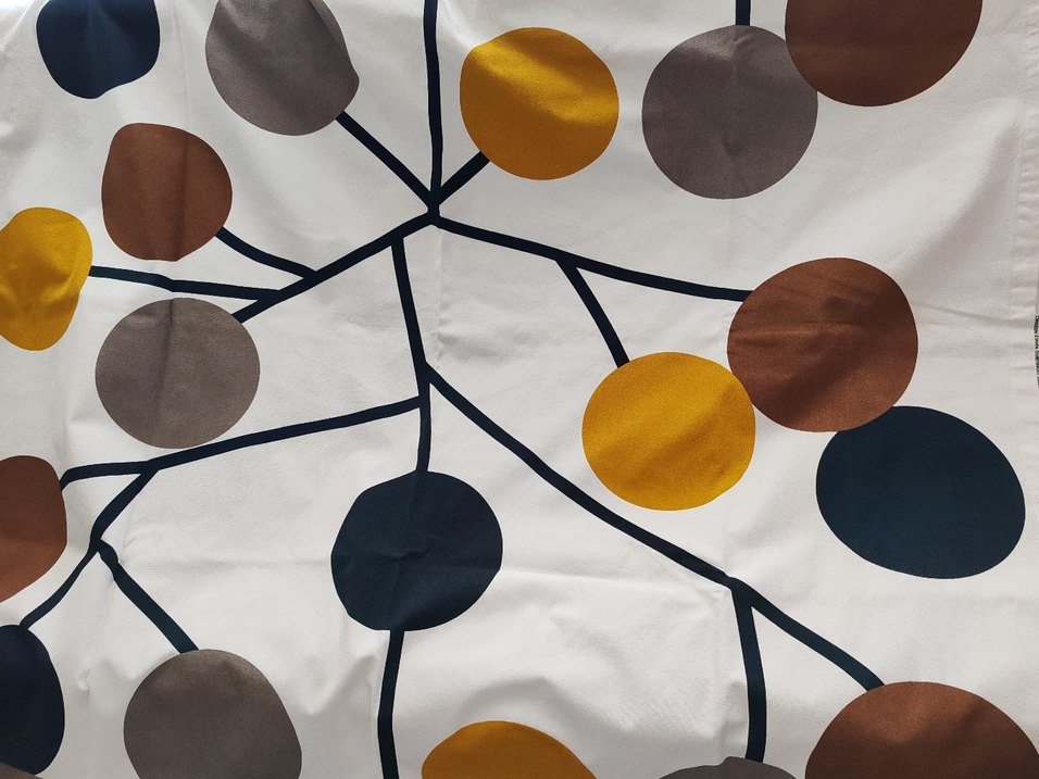 İkea Sarı Siyah Ağaç 2 kanat perde - Görsel 3