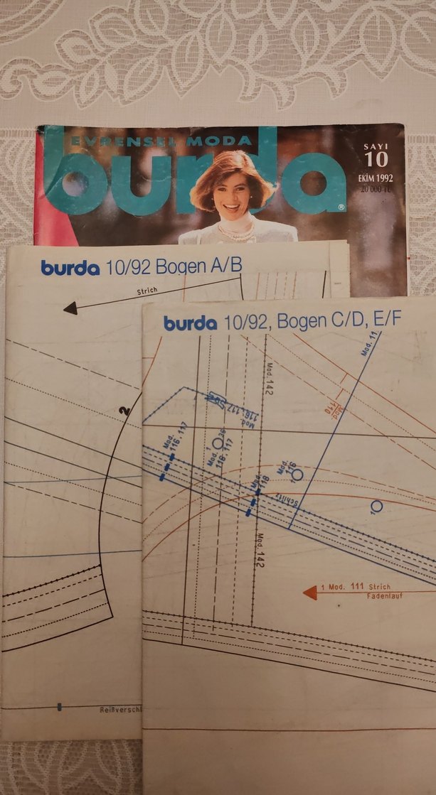 Evrensel Moda Burda dergisi 1992 - Görsel 3