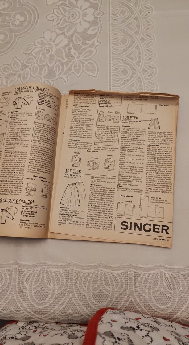 Evrensel Moda Burda Dergisi Kasım 1992 Sayı 11 - Görsel 5