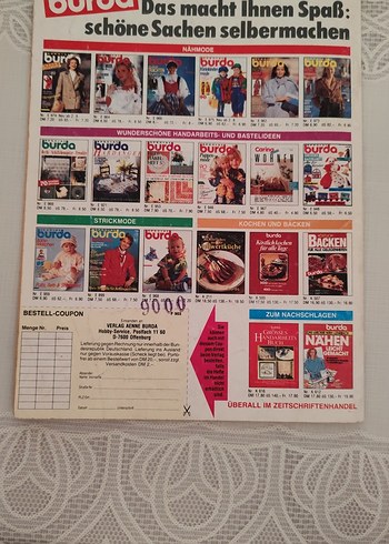 Burda Moda Mart 1988 Almanca baskı - Görsel 2