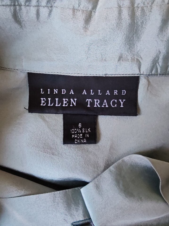 Turkuaz, Uzun Kollu, Düğmeli Kadın İpek  Gömlek - Görsel 5