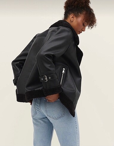 Stradivarius Stradivarius Suni Deri Biker Ceket