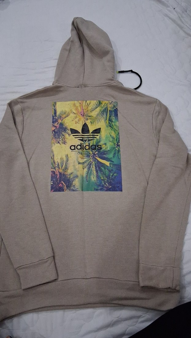 Gri Kapüşonlu Adidas Erkek Sweatshirt - Görsel 2