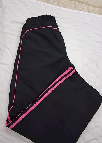 Kadın Siyah-Pembe Fermuarlı Eşofman Altı - Görsel 3