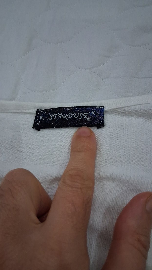 Beyaz Kadın penye Kayık Yaka Tişört - Görsel 2