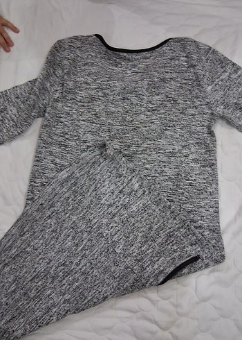 Gri Kadın Triko Midi Elbise - Görsel 3