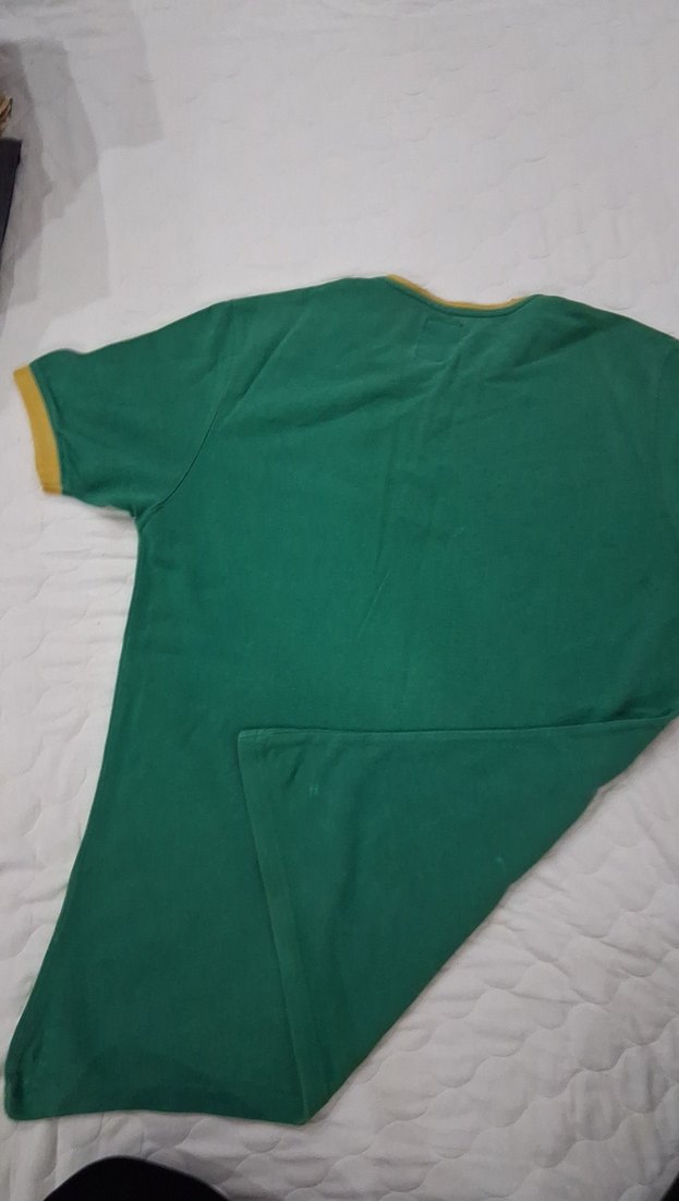 Düğmeli Kısa Kollu Yeşil Erkek Polo Tişört - Görsel 2