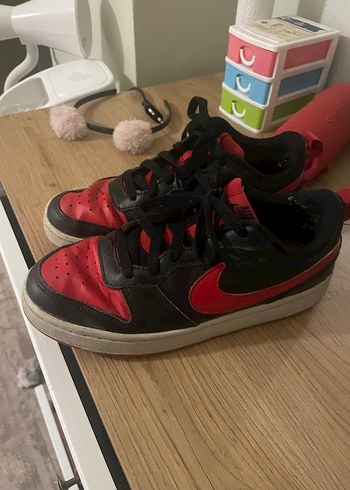 nike courtbrough kırmızı siyah ayakkabı - Görsel 4