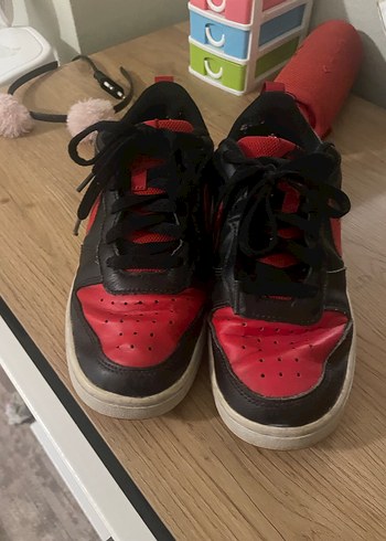 nike courtbrough kırmızı siyah ayakkabı - Görsel 3