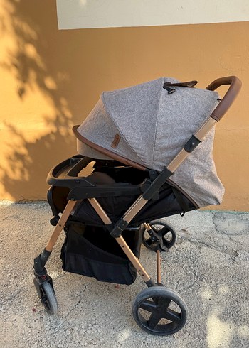 Gri ve Kahverengi Bebek Arabası - Görsel 2