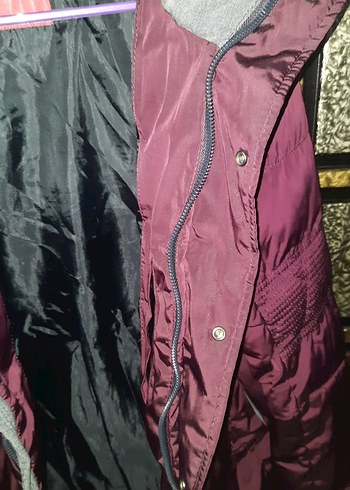 Bordo Kadın Kışlık Fermuarlı Mont DEFOSUZ YENIDEN FARKSIZ - Görsel 6