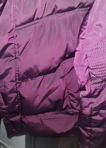 Bordo Kadın Kışlık Fermuarlı Mont DEFOSUZ YENIDEN FARKSIZ - Görsel 8