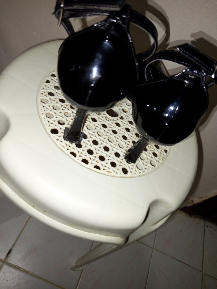 Siyah Yılan Desenli Tokalı Stiletto - Görsel 5