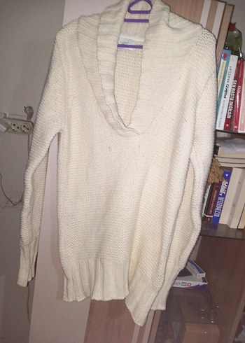 Bej Yumuşak Örgü Kadın Kazak - Görsel 3