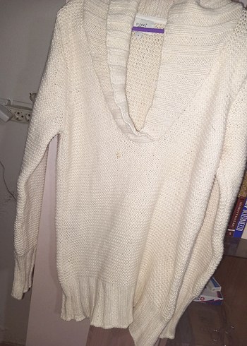 Bej Yumuşak Örgü Kadın Kazak - Görsel 2