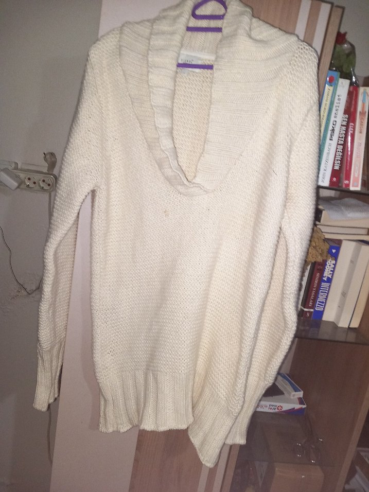 Bej Yumuşak Örgü Kadın Kazak - Görsel 3