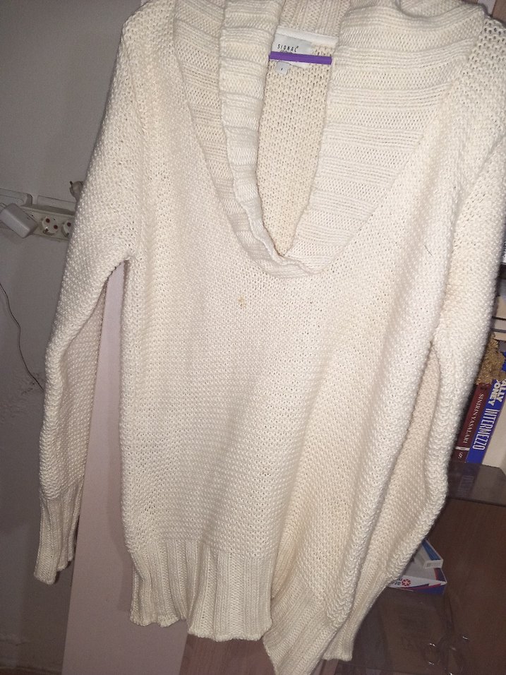 Bej Yumuşak Örgü Kadın Kazak - Görsel 2