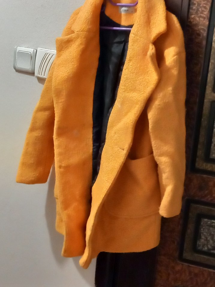 Sarı Midi Kadın Kaban - Görsel 5