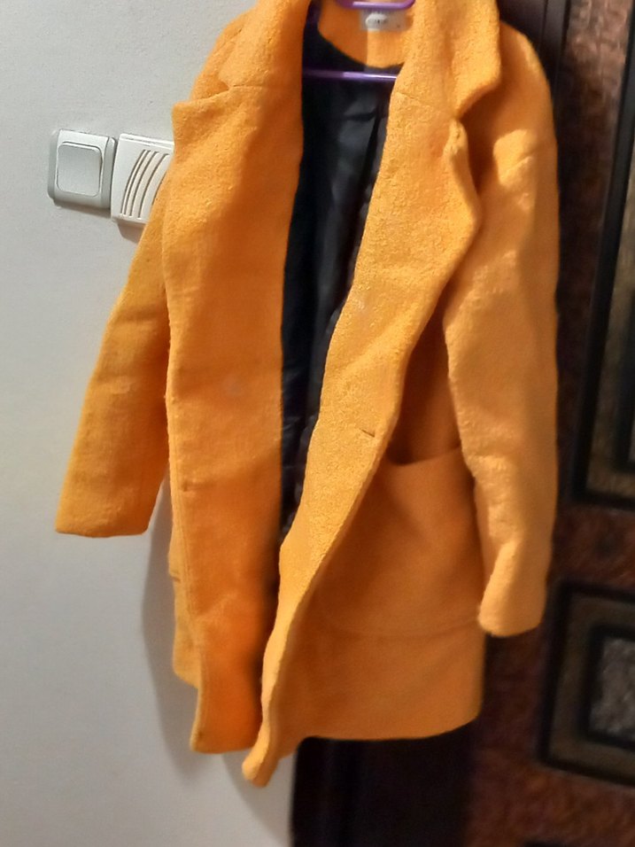 Sarı Midi Kadın Kaban - Görsel 2