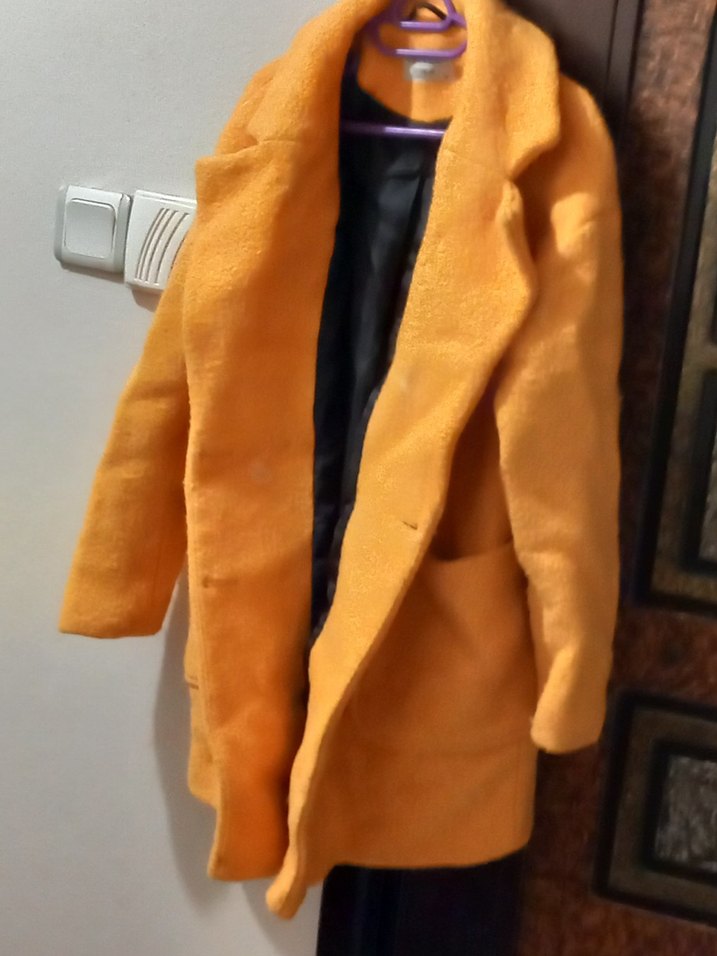 Sarı Midi Kadın Kaban - Görsel 4