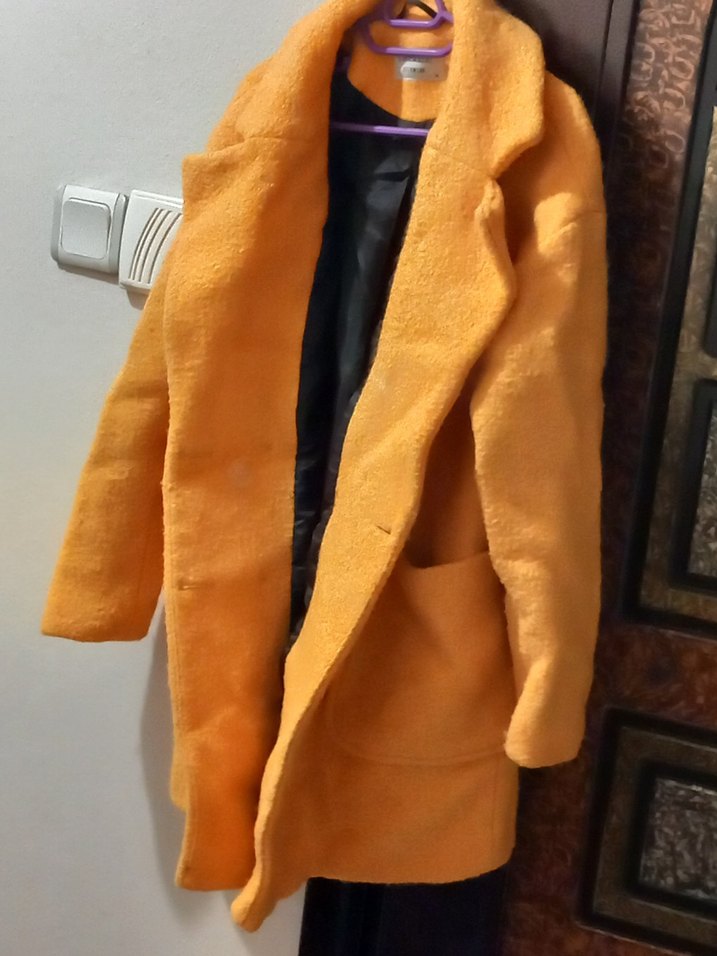 Sarı Midi Kadın Kaban - Görsel 3